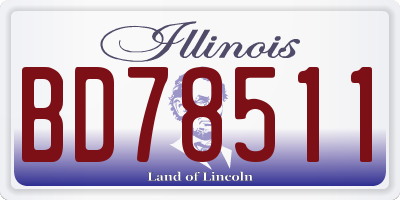 IL license plate BD78511