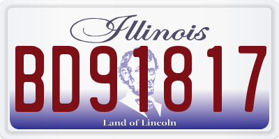 IL license plate BD91817