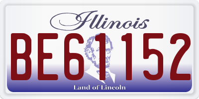 IL license plate BE61152