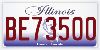 IL license plate BE73500