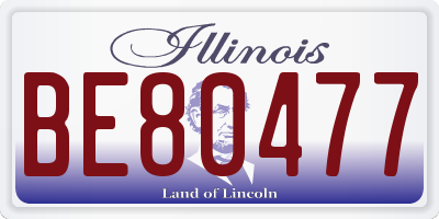 IL license plate BE80477