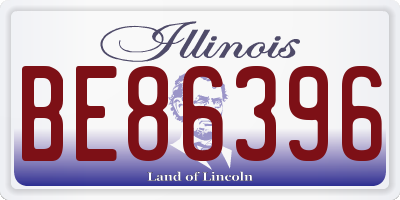 IL license plate BE86396