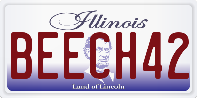 IL license plate BEECH42