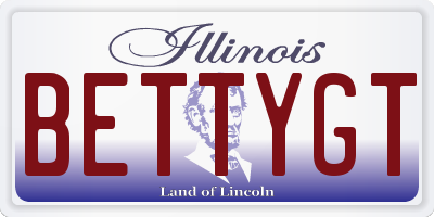 IL license plate BETTYGT