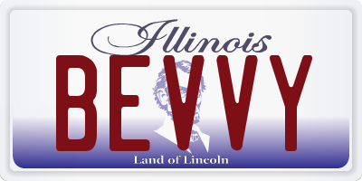 IL license plate BEVVY