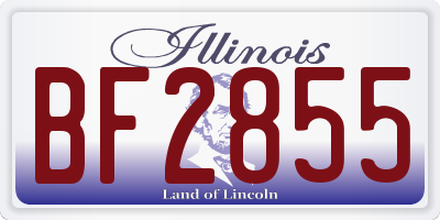 IL license plate BF2855