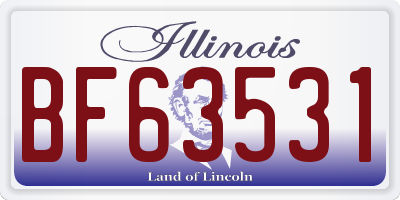 IL license plate BF63531