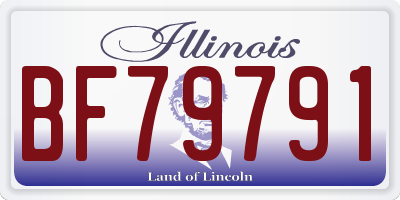 IL license plate BF79791