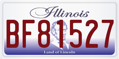 IL license plate BF81527