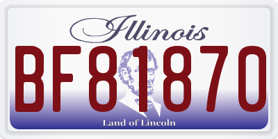 IL license plate BF81870