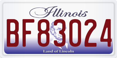 IL license plate BF83024