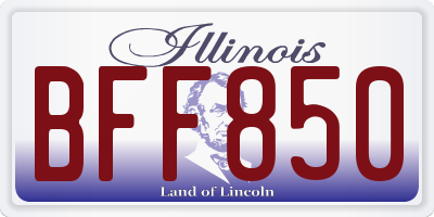 IL license plate BFF850