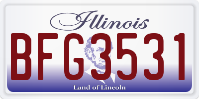 IL license plate BFG3531