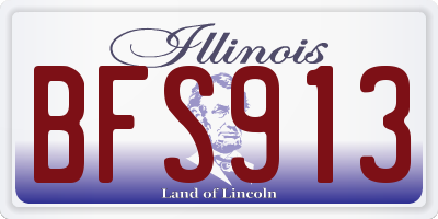 IL license plate BFS913