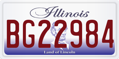 IL license plate BG22984