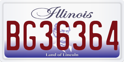 IL license plate BG36364