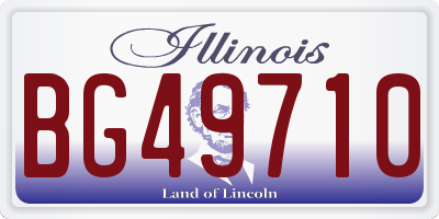 IL license plate BG49710