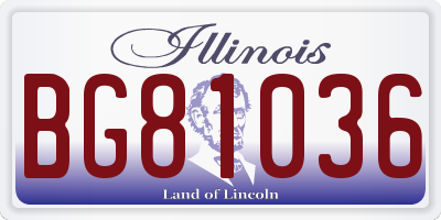 IL license plate BG81036