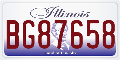 IL license plate BG87658