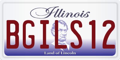 IL license plate BGILS12