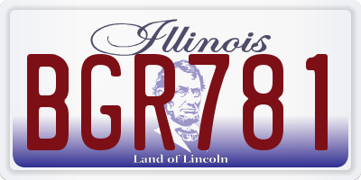 IL license plate BGR781