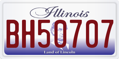 IL license plate BH50707