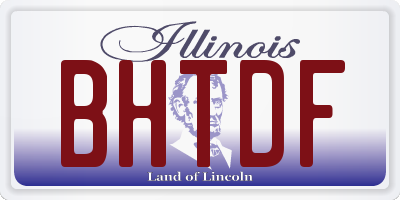 IL license plate BHTDF