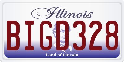 IL license plate BIGD328