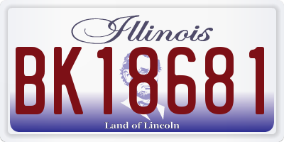 IL license plate BK18681