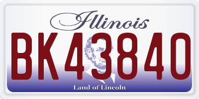 IL license plate BK43840