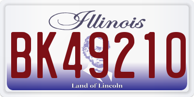 IL license plate BK49210