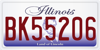 IL license plate BK55206