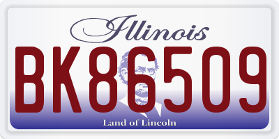 IL license plate BK86509