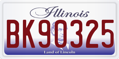 IL license plate BK90325