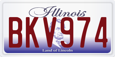 IL license plate BKV974