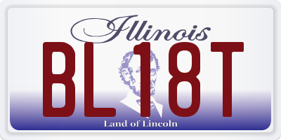 IL license plate BL18T