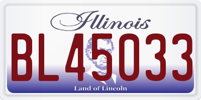 IL license plate BL45033