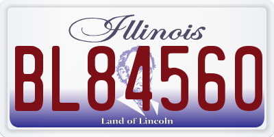 IL license plate BL84560