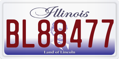 IL license plate BL88477