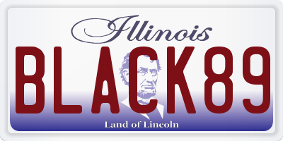 IL license plate BLACK89