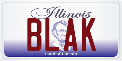 IL license plate BLAK