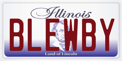 IL license plate BLEWBY