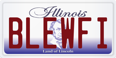 IL license plate BLEWFI