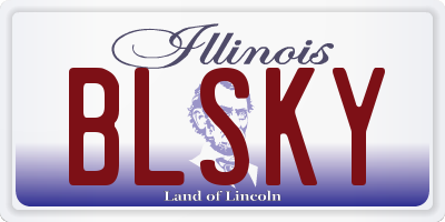 IL license plate BLSKY