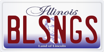 IL license plate BLSNGS