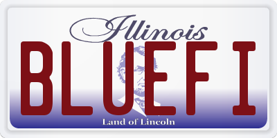 IL license plate BLUEFI