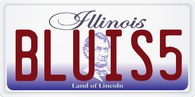 IL license plate BLUIS5