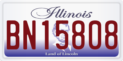 IL license plate BN15808