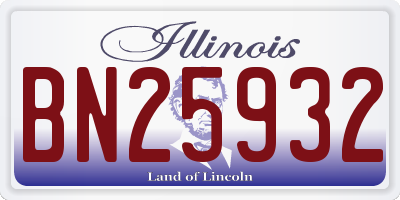 IL license plate BN25932