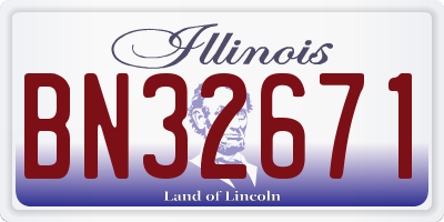 IL license plate BN32671